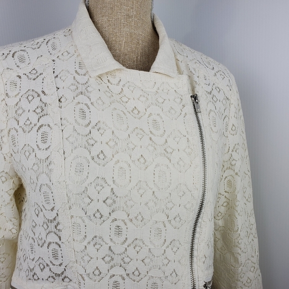 ALIE women off white blazer size Large cotton - Picture 8 of 16